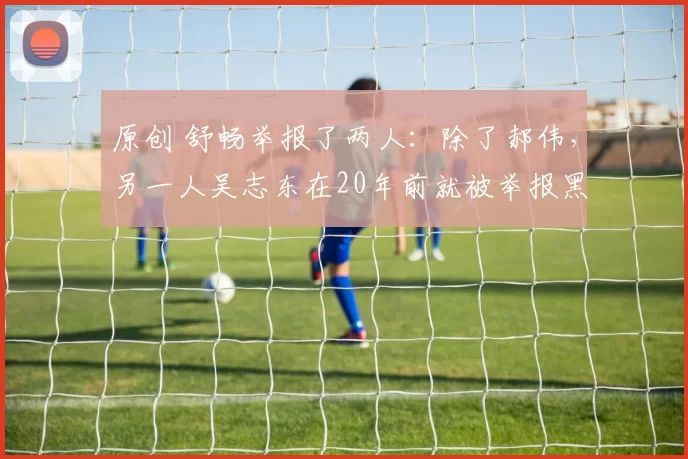 原创 舒畅举报了两人：除了郝伟，另一人吴志东在20年前就被举报黑哨